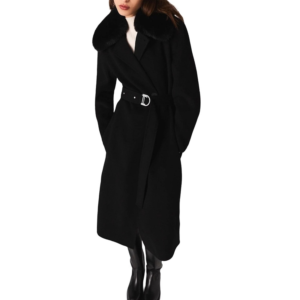 Generovy Double Faced Coat with Removable Collar